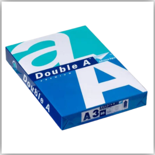 Paper Double A  A3 Size, 80 gsm, 500 Sheets / Ream