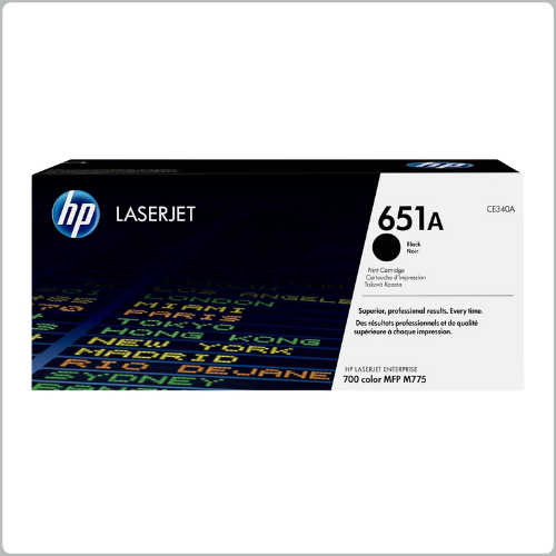 HP 651A Black Original LaserJet Toner Cartridge (CE340A)