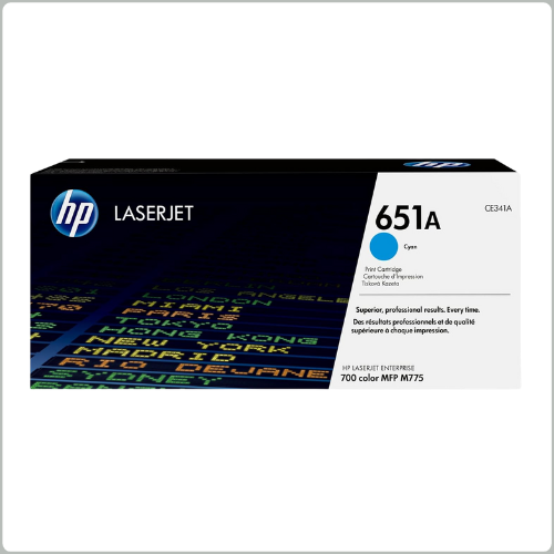 HP 651A Cyan Original LaserJet Toner Cartridge (CE341A)