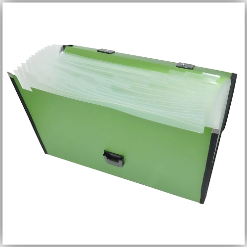 Expanding File Metalic, 13 Pockets, F/S (210 X 330MM), Green (FSPG1306GR)