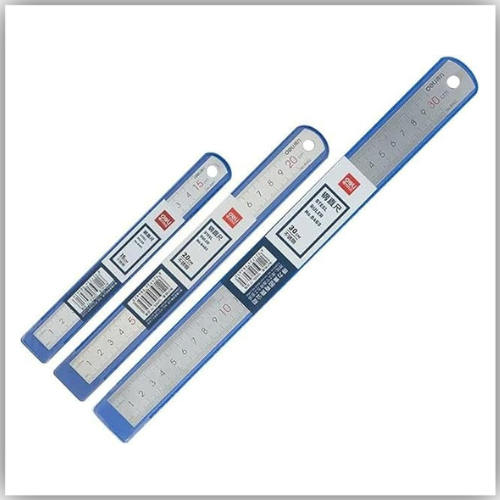 Steel Ruler 15 cm, Silver