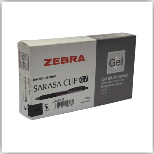 Zebra Sarasa- Rollerball Gel Ink Pen, 0.7mm, BLACK 1X10