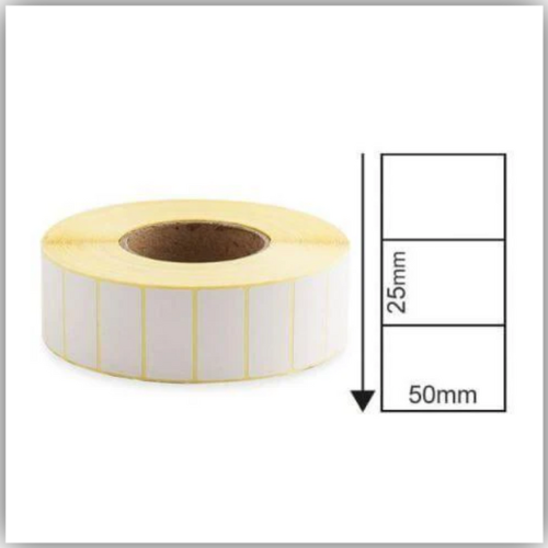 Thermal Transfer label 50 x 25mm-1000label-Roll, 1" Core