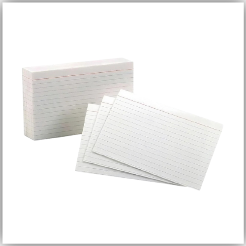 Index Cards 3 x 5" 160gsm, 100/pack, White