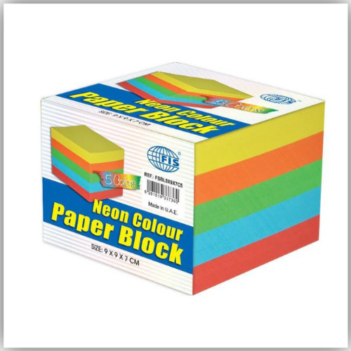 Paper Cube Colored without Gum 9x9x7cm