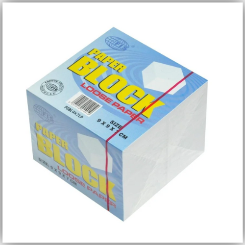 Paper Cube White without Gum 9x9x7cm