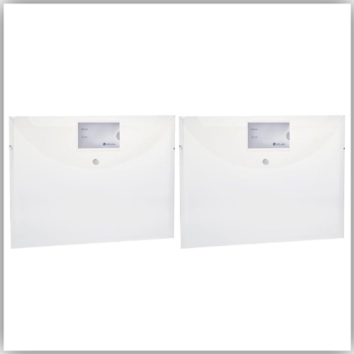 Atlas Document Bag with Card Pocket -WHITE