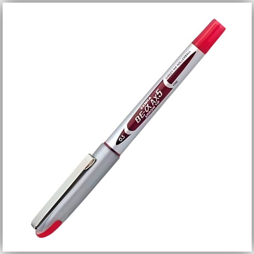 Zebra 0.7mm Liquid Ink Rollerball Pen 10 Pieces Set - RED