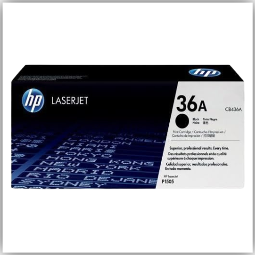 HP 36A Original LaserJet  Toner Cartridge, Black - CB436A