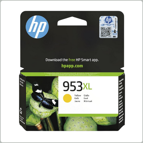 HP 953XL High Yield Yellow Original Ink Cartridge (F6U18AE)