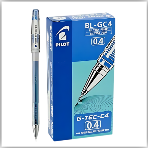 Pilot G-Tec Roller Pen Pack of 12 Pieces 0.4mm - Blue