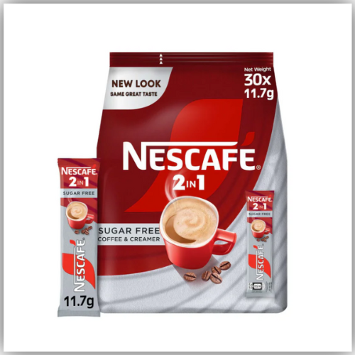 Nescafe 2-In-1 Sugar-Free Instant Coffee Mix 11.7g Pack of 30