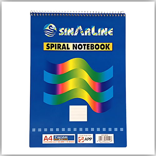 Sinarline Top Spiral Bundle Shorthand Notebook A4 Size