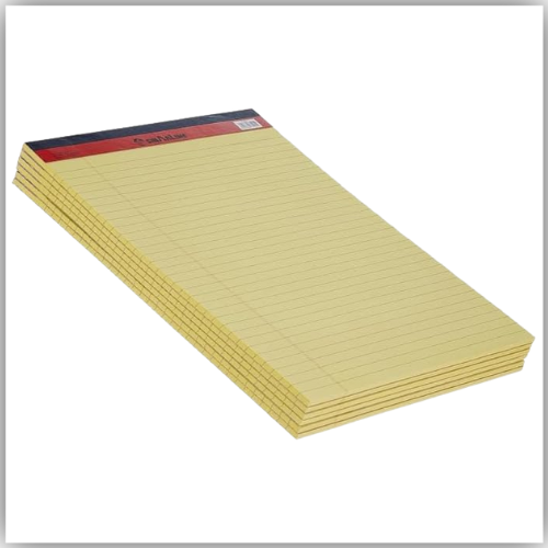 SINARLINE WRITING PAD LEGAL A4 - YELLOW