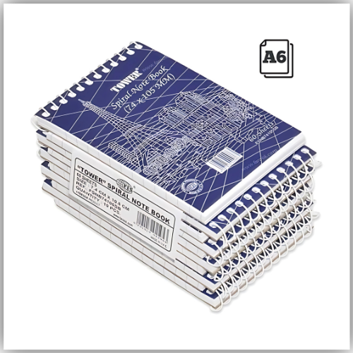 Tower TOP Spiral Shorthand Notebook A6 Size