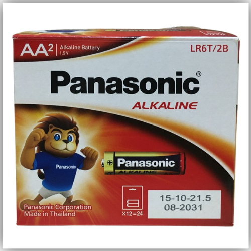 Panasonic Alkaline AA Batteries Original 1.5V, 24-Pack