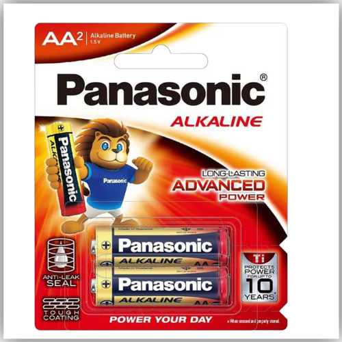 Panasonic Alkaline AA Batteries 2pc/pack