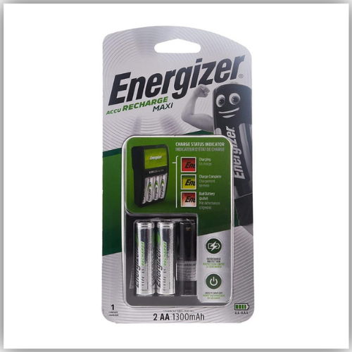 Energizer Battery Charger with 2 AA Rechargeable Batteries