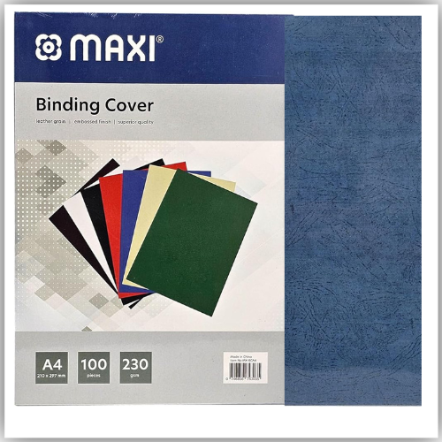 Embossed Leather Board A4 Binding Cover 100/Pack Dark Blue