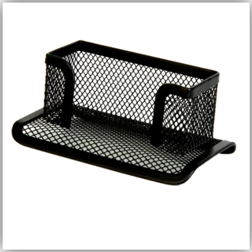 Metal Mesh Business Card Holder for Office Desk
