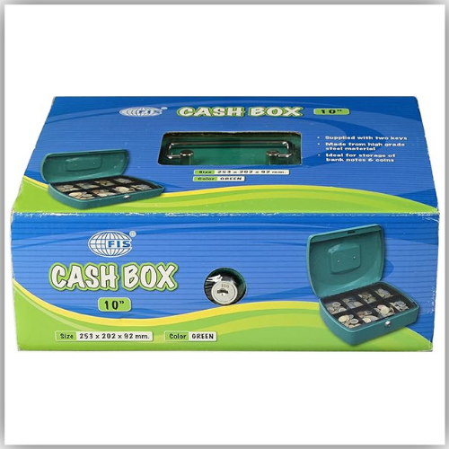 FIS Cash Box with Key 10 Inch, - FSCPTS0025GY