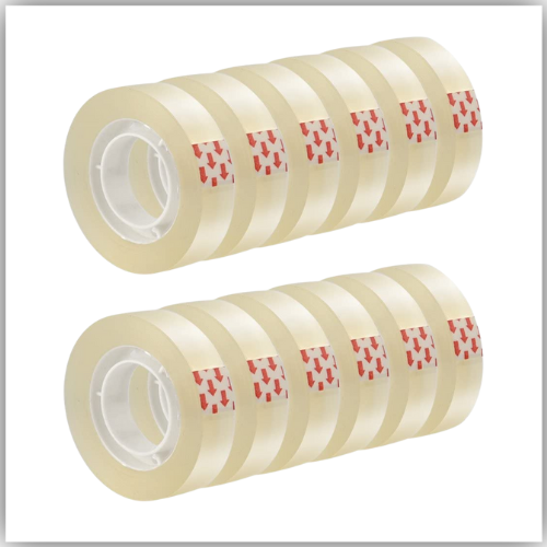 Cello Tape 8 Rolls Clear Sticky Tape 19mm x 33m