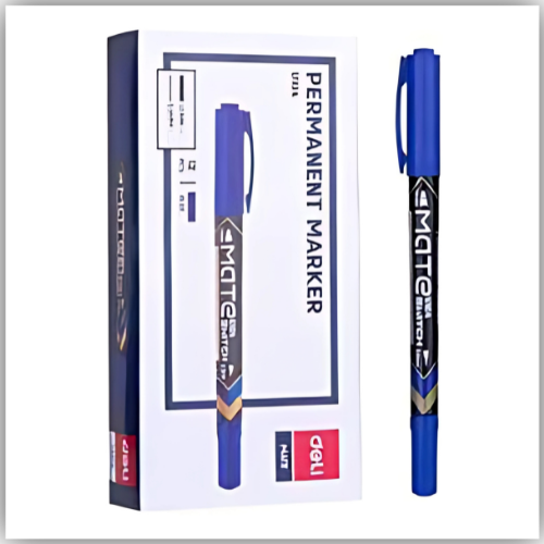 Deli Twin Marker - Pack of 12 Pieces (Blue)