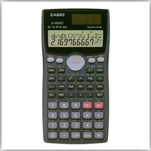 Casio FX-991MS 2nd Gen Non-Programmable Scientific Calculator, 401 Functions and 2-line Display