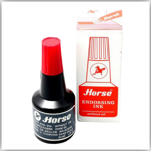 Horse INK-BL Stamp Pad Refill Ink Without Oil - Black