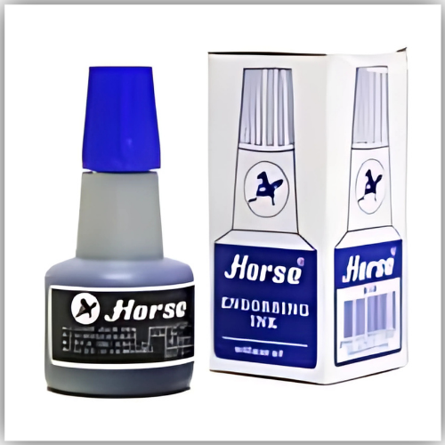Horse INK-BL Stamp Pad Refill Ink Without Oil - Blue