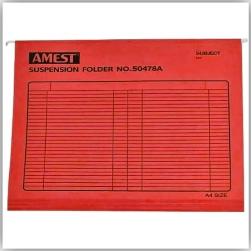 Amest Suspension File FS, 50/box Red