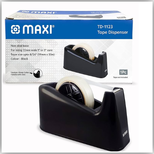 Maxi Desk Tape Dispenser, for 25mm x 66m Tape, Non Skid