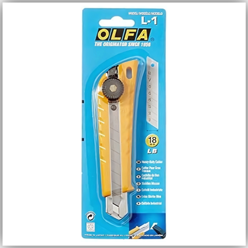 Olfa L-1 All-Purpose Heavy Duty Knife Cutter with a Snap - Off Blade - Single Knife