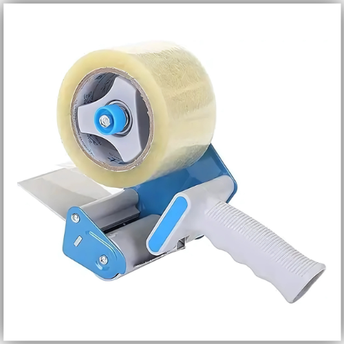 Packing Tape Dispenser Gun, Hand-Held Industrial Side Loading Tape Dispenser for Commercial Packaging, Shipping, Moving, Carton and Box Sealing