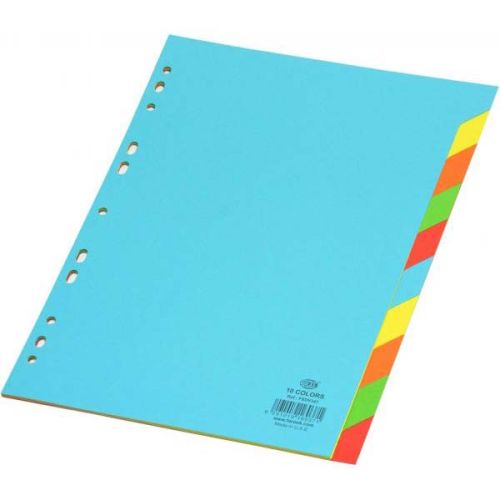 Divider FIS FSDV347 Paper - 160GSM - A4 - 10 Color