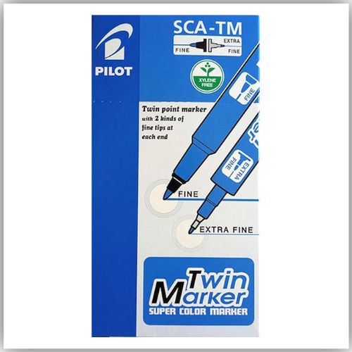 Pilot Twin Marker - Pack of 12 Pieces (Blue)