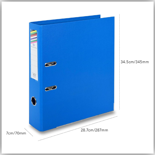 Box File FIS® PP, 8cm Spine Size, PP Germany - Box of 24 Pieces, - Blue
