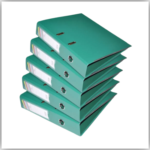 Box File Green Color FIS® PP,  8cm Spine Size,  PP Germany