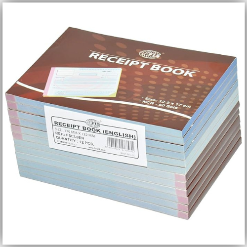 Receipt book 12.2X17CM 50 sheets -FIS