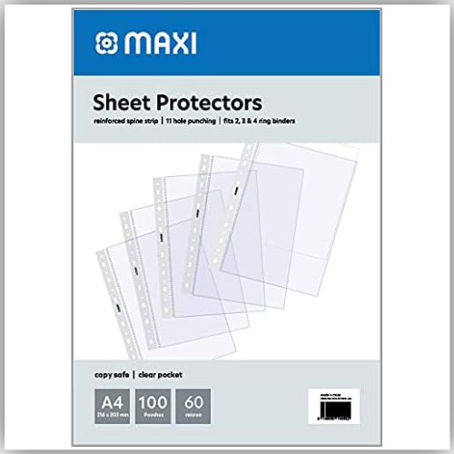 Maxi Clear Pocket A4 11 Holes 60 Microns 100/box