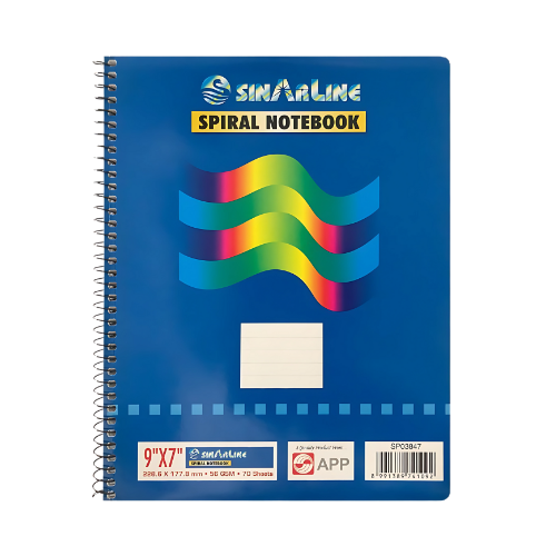 Sinarline Side Spiral Shorthand Notebook 9X7 Size