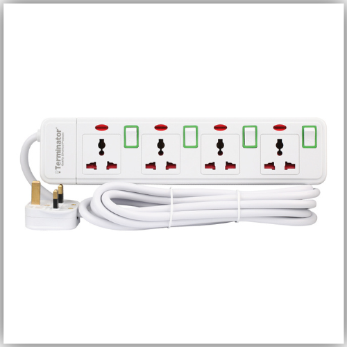 Extension Lead 4 Way Socke 3M -   TPB 414N-3M