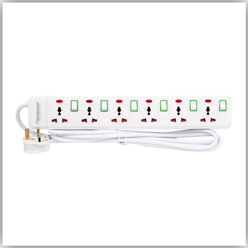 Extension Lead 6 Way Socket 3M - TPB 416N-3M