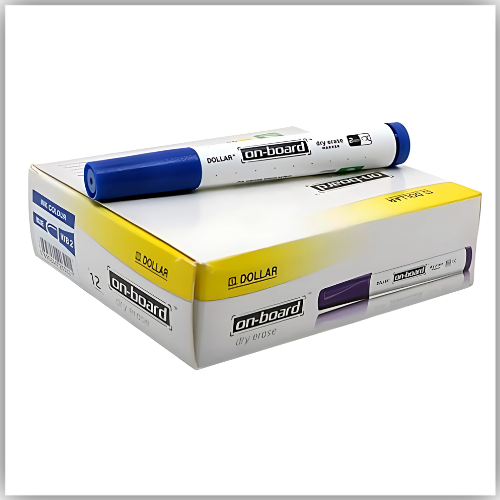 DOLLAR WHITE BOARD MARKER- BLUE-12PCS