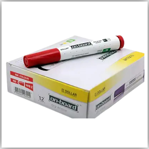 DOLLAR WHITE BOARD MARKER- RED-12PCS