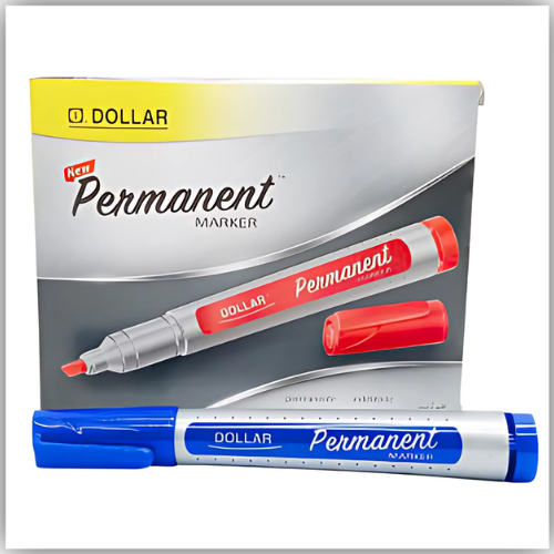 Dollar Permanent Marker Chisel Tip  (1X12) - BLUE