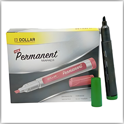 Dollar Permanent Marker Chisel Tip  (1X12) - GREEN