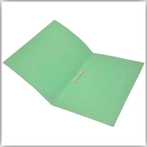 Premier Square Cut Folder with Fastener FS, Green