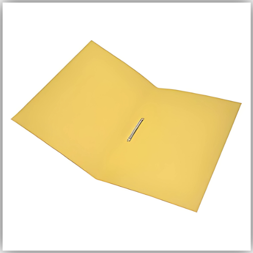Premier Square Cut Folder with Fastener FS, Yellow