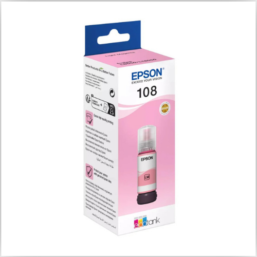 Epson 108 Ecotank Light Magenta Ink Bottle 70ml